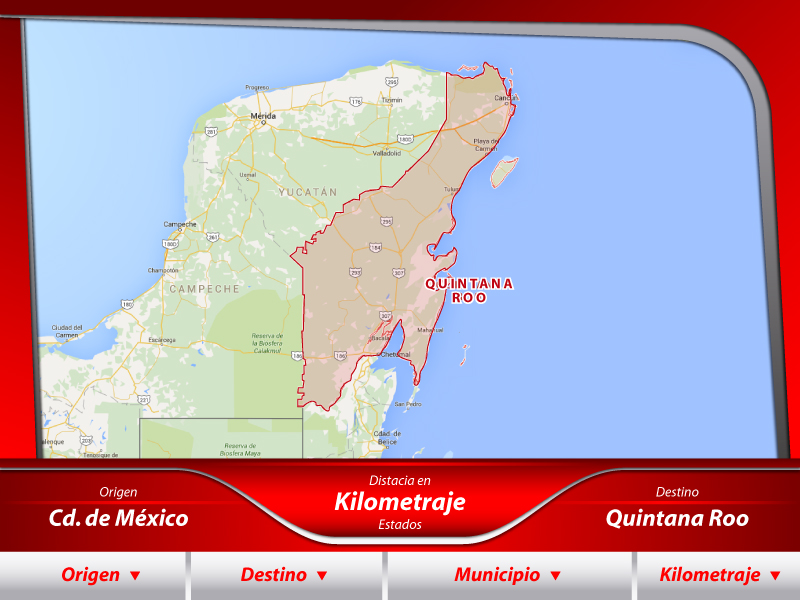 Transportes de la Ciudad de México a Quintana Roo